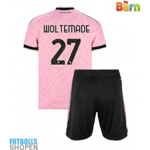 Billiga Juventus Nick Woltemade #27 Bortatröja Barn 2026-27 Kortärmad (+ Korta byxor)